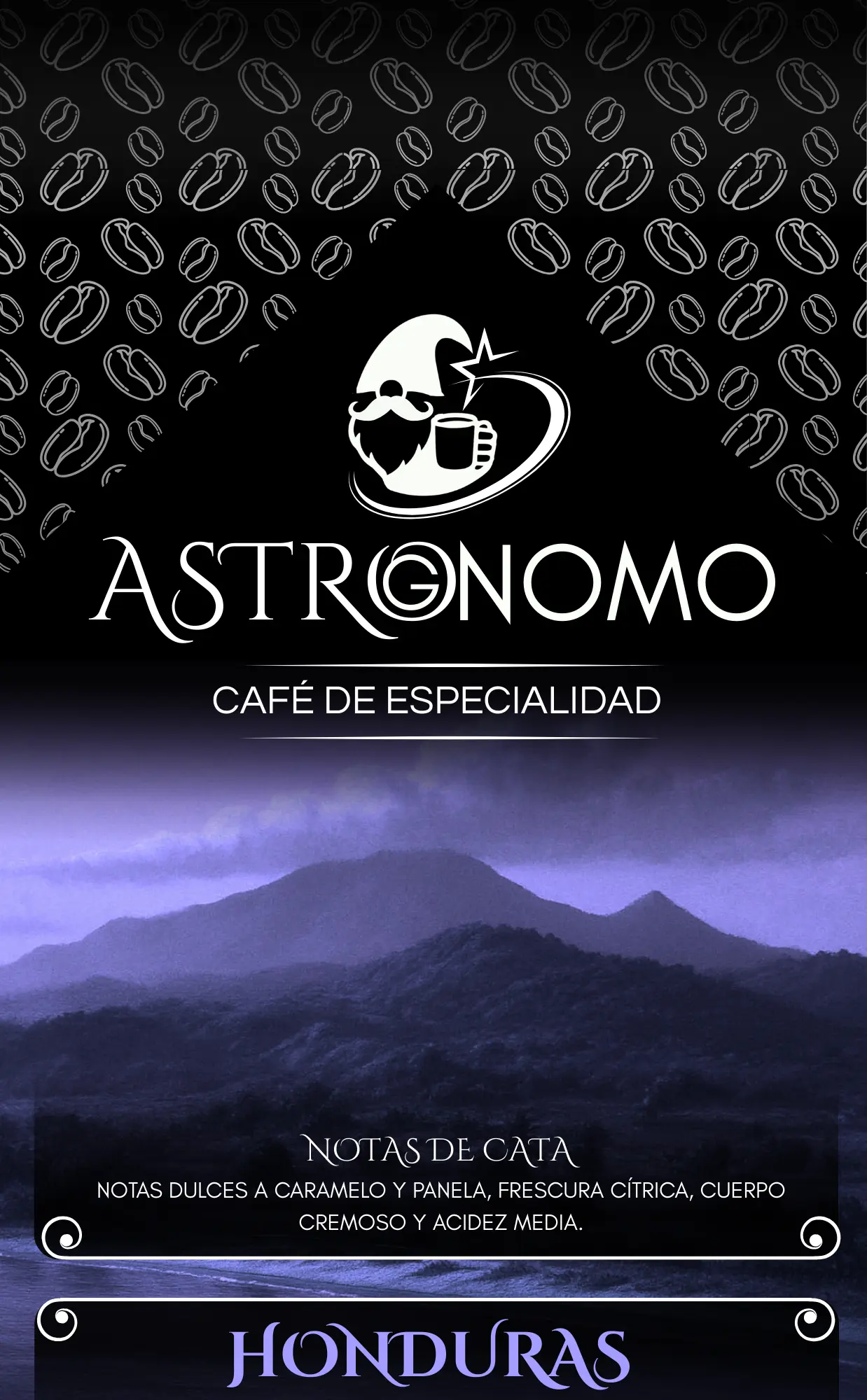 Bolsa de café Astrognomo origen Honduras